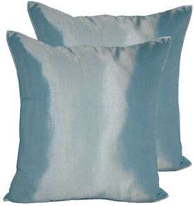 THAI SILK Throw cushion pillow case cover BLUE CC016  