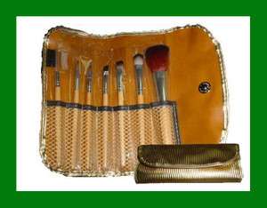 Make up Brushes goat Shadow Gold 7 pcs cosmetic case  