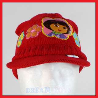   Dora the Explorer Beanie Hat and Glove Set   Kids Red  