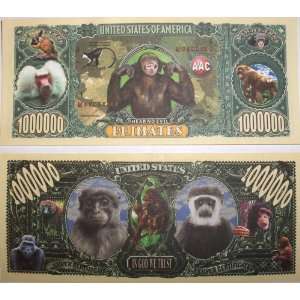   Set of 10 Bills Primates Monkey Million Dollar Bills Toys & Games