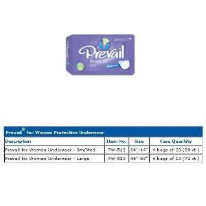  Prevail Protective Underwear for Women, Sm/Med , Case of 