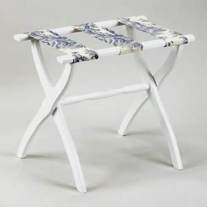  Luggage Rack, white with blue toile