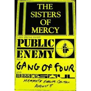  Sisters of Mercy Public Enemy Gang of Four Gig Poster 