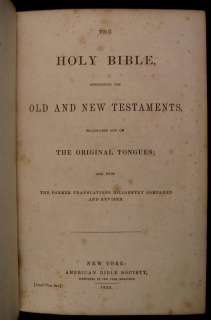Holy Bible 1858 beautiful gilt leather bound 4to  
