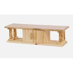 Aspen Mountain Log Coffee Table with Cabinet