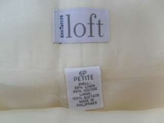ANN TAYLOR Loft Petite 6P YELLOW Pencil Skirt Spring  