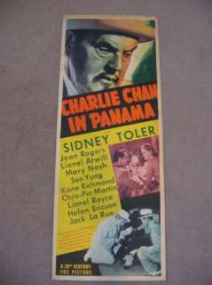 CHARLIE CHAN IN PANAMA 1940 ORIGINAL INSERT MOVIE POSTER SIDNEY TOLER 