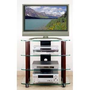  32 Glass Flat Panel Highboy TV Stand TD110W Furniture & Decor