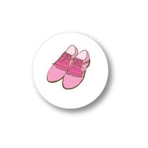  Polka Dot Pear Design   Round Stickers (Golf Shoes 