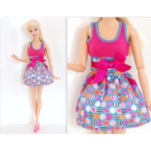  Beautiful Multi color Polka Dot Dress Skirt Outfit Made to 
