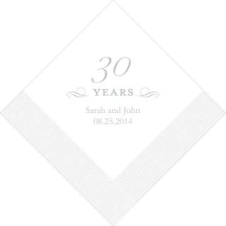 100ct WEDDING PERSONALIZED ANNIVERSARY BIRTHDAY NAPKINS  