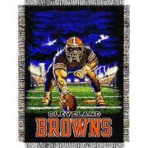   Browns NFL 48x60 3 Point Stance Throw Blanket