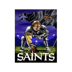   New Orleans Saints 3 Point Stance Afghan Blanket