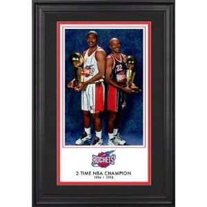 Houston Rockets 2 Time NBA National Champions 10x18 Framed Legacy 