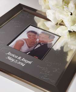 Wedding Engraved Titanium Inscribable Signature Keepsake Metal Photo 