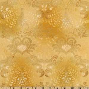   Metallic Vintage Tan Fabric By The Yard Arts, Crafts & Sewing