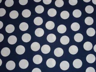 New Navy with White Polka Dot Fabric BTY  