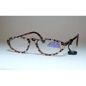 Gl297 Jimmy Crystal Reading Glasses Ultra Thin Aspheric Lenses Leopard 