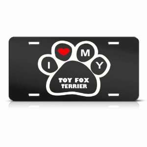 Toy Fox Terrier Dog Dogs Novelty Animal Metal License Plate Wall Sign 