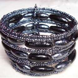 Glass Bead Asmita Pride Cuff Bracelet (India)  