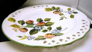 Brunell Italy Ceramic Serving Bowl Plate Set Figs Fruit  