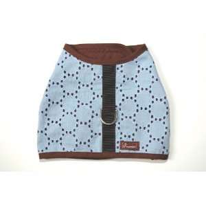  Small Blue Eyelet Cotton Frannies Small Dog Harness Pet 