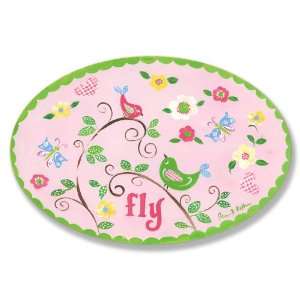  The Kids Room Fly Birds on Branches Oval Wall Plaque Baby