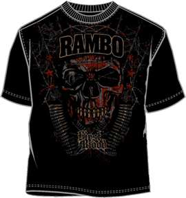 RAMBO Movie T Shirt Cloth Tee NEW Skull Jungle (MEN XL)  
