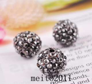   10MM Crystal beads FOR Pave Disco Balls Charms Bracelet U choose color
