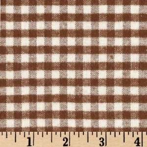  44 Wide Cozy Woven Flannel Chocolate/Cream Fabric By The 