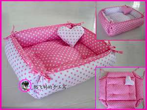Sweet Princess Dog Cat Handmade Bed House 100% Cotton  