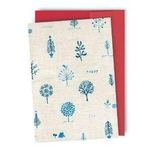 Mara Mi Boxed Holiday Cards, Blue Tree, 10 Count