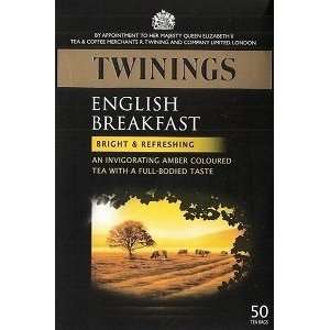 Twinings English Breakfast Tea  50 bags  Grocery & Gourmet 