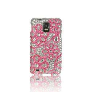 Samsung i997 Infuse 4G Full Diamond Graphic Case   Hot Pink Lace (Free 