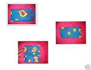 TAZ/SMILEY FACE FABRIC CHECKBOOK COVER NEW  