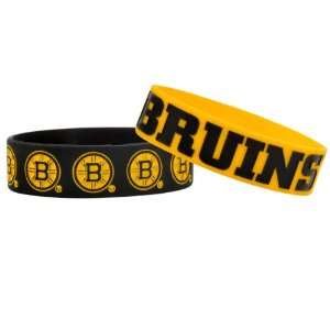 NHL Boston Bruins Bulky Bandz Bracelet 2 Pack Sports 