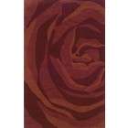 Linon Home Decor Products 5 x 7 Area Rug Huge Rose Pattern in Brick 