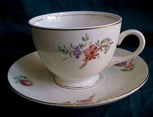 HOUSEHOLD INSTITUTE china PRISCILLA Cup & Saucer Set  