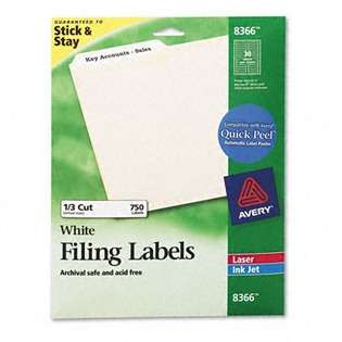   DENNISON Permanent Self Adhesive Laser/Ink Jet File Folder Labels