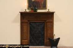 Victorian Country Pine Antique 1890 Fireplace Mantel  