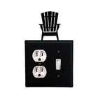 Village Wrought Iron EOS 119 Adirondack Chairs Outlet Switch   Black