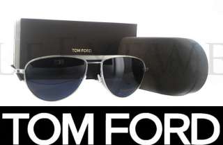NEW Tom Ford William TF 207 17V Silver/ Blue Sunglasses  