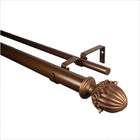   Drapery Hardware Acorn Curtain Rod in Antique Gold   Size 28   48