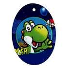 Carsons Collectibles Oval Ornament (2 Sided) of Yoshi and Baby Mario