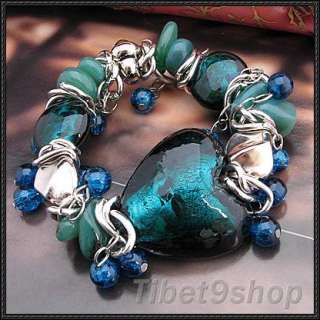   Coloured Glaze Gemstone Ceramic Necklace Bracelet Set XB161  