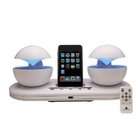   Speakal iCrystal Stereo iPod Docking Station with 2 Speakers (White