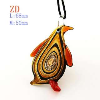   Penguin Murano Lampwork Glass Pendant Chain Necklace Fashion  