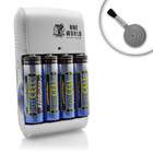 accessory genie battery charger for aa aaa batteries with 4