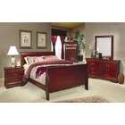 Coaster 4pc Full Size Sleigh Bedroom Set Louis Philippe Style in 