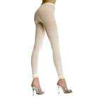 Music Legs White Std. Size (100 175 lbs) Fancy Opaque Leggings with 